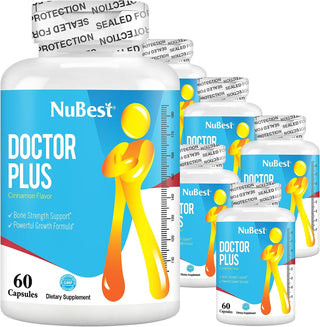 Nubest Doctor plus - Powerful Bone Strength Formula - Supports Strong, Healthy Bones - Immunity & Wellness Support - for Children (10+) and Teens - 60 Capsules | 1 Month Supply