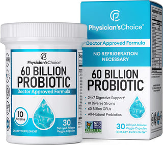 Physician'S CHOICE Probiotics 60 Billion CFU - 10 Diverse Strains + Organic Prebiotic - Digestive & Gut Health - Supports Occasional Constipation, Diarrhea, Gas & Bloating - Probiotics for Women & Men