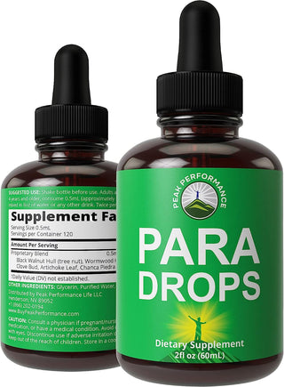 Para Drops Cleanse for Humans. Promotes Elimination of Harmful Organisms. Detox + Intestinal Support Liquid Supplement for Adults, Kids. with Black Walnut Wormwood, Clove Bud, Artichoke, Chanca Piedra