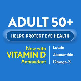Ocuvite Eye Vitamin & Mineral Supplement, Contains Zinc, Vitamins C, E, Omega 3, Lutein, & Zeaxanthin, Bausch & Lomb Ocuvite Adult 50+ Eye Vitamin & Mineral Softgels, 50 Count (Packaging May Vary)