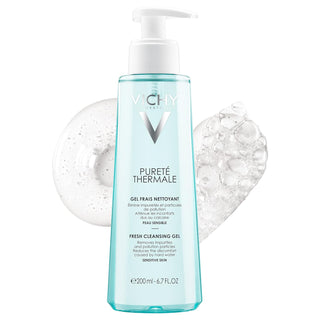 Vichy Pureté Thermale Fresh Cleansing Gel Face Wash, Facial Cleanser & Makeup Remover with Vitamin B5 to Cleanse & Remove Impurities