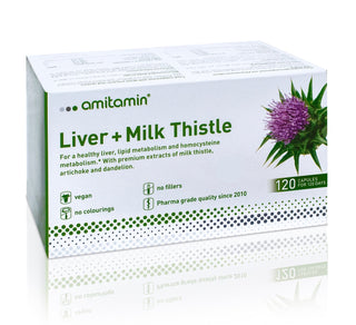 amitamin Liver + Milk Thistle - Supports a Healthy Liver (1 Box 120 Days Supply)