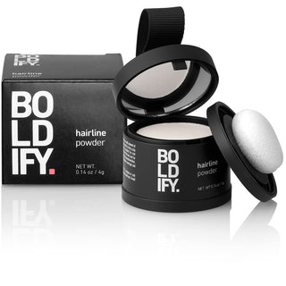 BOLDIFY Hairline Powder Instantly Conceals Hair Loss, Root Touch up Hair Powder, Hair Toppers for Women & Men, Hair Fibers for Thinning Hair, Root Cover Up, Stain-Proof 48 Hour Formula (Dark Brown)