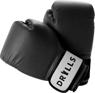 DRILLS Durable Boxing Training Gloves for Men, Women, & Kids Who Are Beginner and Advanced Boxers – Ideal for Kickboxing, MMA, Muay Thai, Sparring, Mitt Work, Punching and Heavy Bag Workouts…