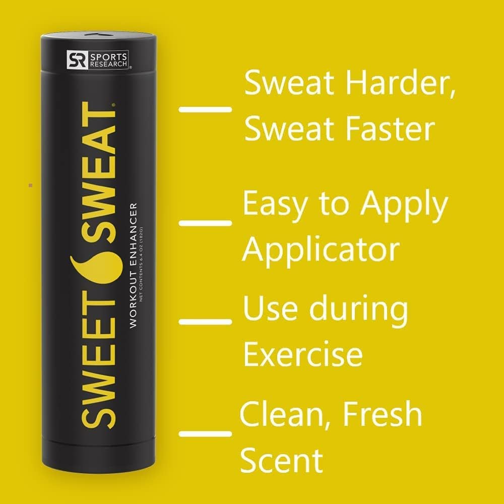 Sweet Sweat Workout Enhancer Roll-On Gel Stick - Makes You Sweat Harder and Faster, Helps Promote Water Weight Loss, Use with Sweet Sweat Waist Trimmer