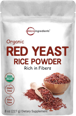 Organic Red Yeast Rice Powder, 8 Ounce (1 Year Supply), Non-Gmo, Vegan Friendly