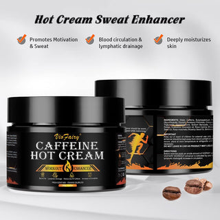 Caffeine anti Cellulite Hot Cream, Body Sculpting Cellulite Workout Cream for Women & Men , Anti-Cellulite Remover Creams, Natural Sweat Workout Enhancer, Thighs Belly Butt Firming Legs Slimming Cream