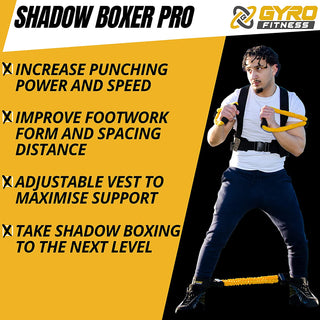 GYRO FITNESS | Shadow Boxer Pro | Boxing Resistance Bands Set for Shadow Boxing, Comes with Ankle Cuffs | Ideal Addition to Your Home Boxing Equipment