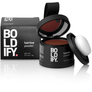 BOLDIFY Hairline Powder Instantly Conceals Hair Loss, Root Touch up Hair Powder, Hair Toppers for Women & Men, Hair Fibers for Thinning Hair, Root Cover Up, Stain-Proof 48 Hour Formula (Dark Brown)