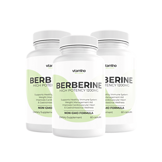 vtamino Berberine High Potency 1200mg - High Quality, Pure, & Safe (30 Days Supply)
