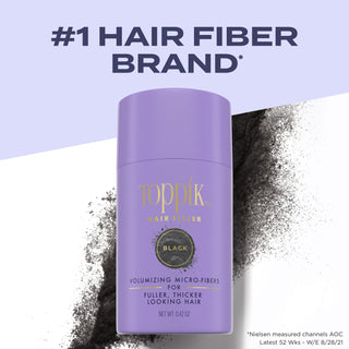 Toppik Hair Filler Keratin Hair Fiber Powder 12G - Hair Thickener for Women, Camoflauge Roots, Fills Hairline Gaps for Fuller Hair - Dark Brown