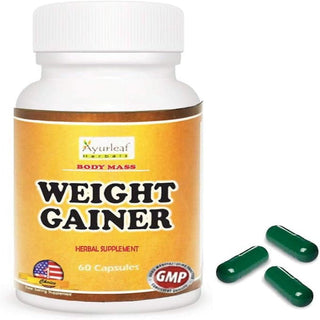 Ayurleaf Weight Gainer - Weight Gain Formula Men or Women. Gain Weight Pills (60) Tablets. Appetite Enhancer. Fast Weight Gainer. Skinny People Gain Curves or Body Mass. (1) Bottle
