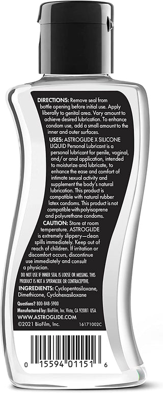 X Silicone Based Sex Lube (5 Oz.) | Waterproof & Long-Lasting Premium Personal Lubricant | Not Made with Parabens or Glycerin | Intimate Lube for Couples, Men and Women