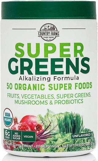 Country Farms Super Green Drink, Berry Flavor, 10.6 Oz