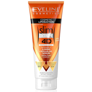 Eveline Slim Extreme 4D Liposuction Body Serum, Firming Body Lotion for Women and Men and Body Sculpting Cellulite Workout Cream