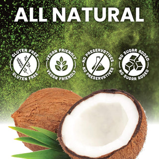 Natural Super Greens Powder Organic| Green Supplements| Great Tasting Fruits and Vegetables Juice & Smoothie Mix| Probiotics & Digestive Enzymes| Green Superfood Spirulina & Chlorella (Coconut)