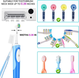 Starwin UV Toothbrush Sanitizer, Tooth Brush Sterilizer Cleaner Wall Mounted/Sterilization and Timer Function Rechargeable Cordless Bathroom Toothbrush Holder without Drilling Fit 99% Toothbrushes