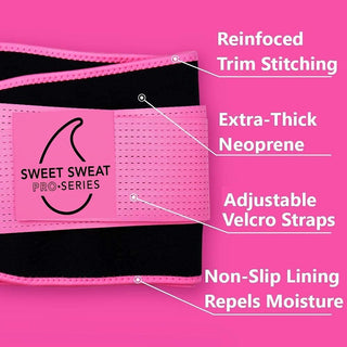 Sweet Sweat Waist Trimmer 'Pro Series' Belt - Premium Sweat Band Waist Trainer for Women and Men