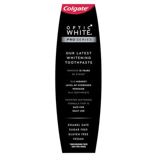 Colgate Optic White Pro Series Whitening Toothpaste with 5% Hydrogen Peroxide, Stain Prevention, 3 Oz Tube