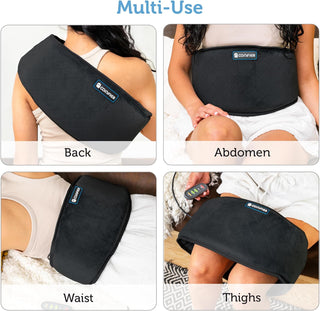 Comfier Heating Pad with Massager,Lower Back Heating Pad for Back Pain,Heated Waist Massage Belt for Abdominal, Lumbar,Christmas Gifts for Women,Men…