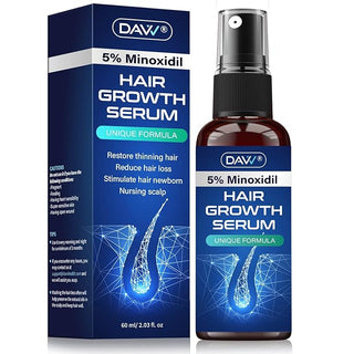 5% Minoxidil Hair Growth Serum for Men and with Biotin Hair Regrowth Treatment for Stronger Thicker Longer Hair Help to Stop Thinning and Loss Hair 60Ml 1 Month Supply