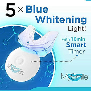 MySmile Teeth Whitening Kit with LED Light, 3 Non-Sensitive Teeth Whitening Gel and Tray, Deluxe 10 Min Teeth Whitener-Remove Teeth Stain
