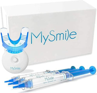 MySmile Teeth Whitening Kit with LED Light, 3 Non-Sensitive Teeth Whitening Gel and Tray, Deluxe 10 Min Teeth Whitener-Remove Teeth Stain