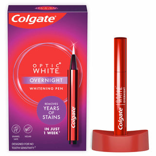 Colgate Optic White Overnight Teeth Whitening Pen-Teeth Stain Remover to Whiten Teeth-0.08 Fl Oz