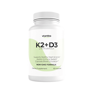 vtamino K2+D3 – 2 in 1 Supports Heart Health & Joints (30 Days Supply)