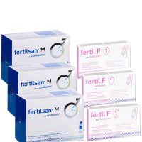 amitamin® Complete Fertility Solution Bundle - For Him & Her - 3 Fertilsan M (Powder) + 3 Fertil F Phase 1 (90 Days Supply)