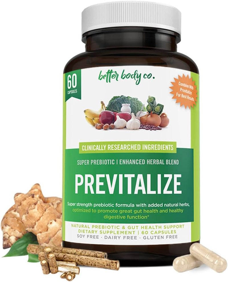 Previtalize | Prebiotics for Women, Prebiotic Fiber for Gut Health | Supports Smoother Menopause | Complement to Probiotics and Provitalize - 60 Caps