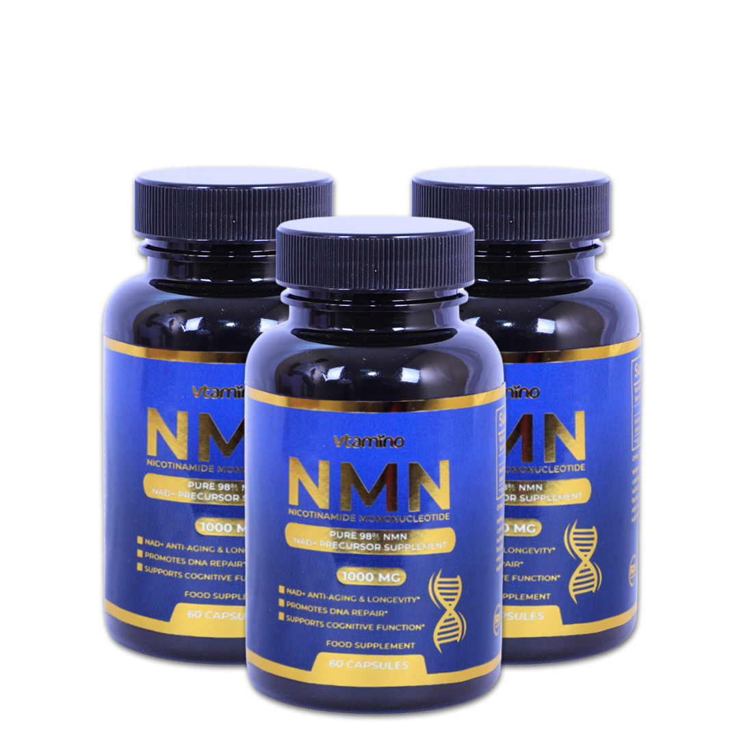 Three bottles of Vitamino NAD+