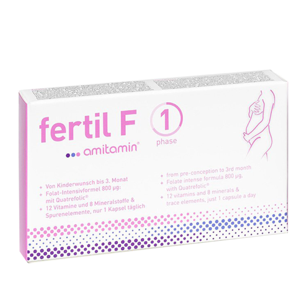 amitamin fertil F Phase 1-Superior Formula for Women to Enhance Female Fertility-Original From Germany (1 Box 30 Days Supply) Free Next Day Delivery in UAE